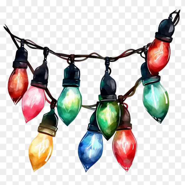 beaitiful christmas lights clipart