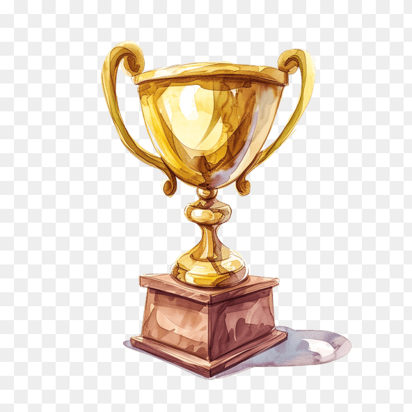 Gold Trophy Watercolor Clipart