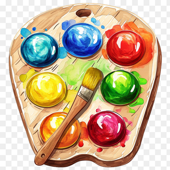 watercolor palette clipart