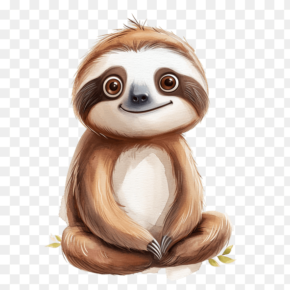 cartoon sloth clipart