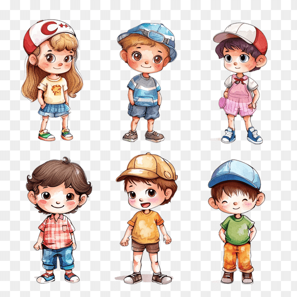 cute kids clipart