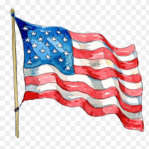 USA flag clipart