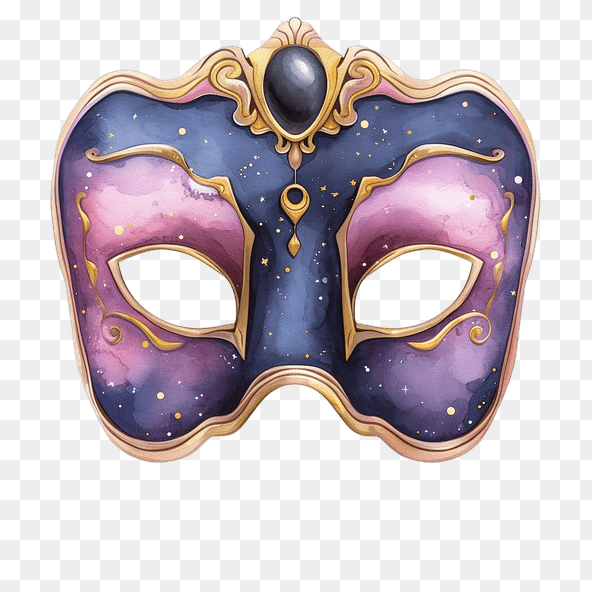 watercolor masquerade mask clipart