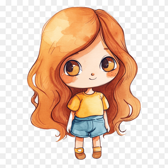 cute girl clipart