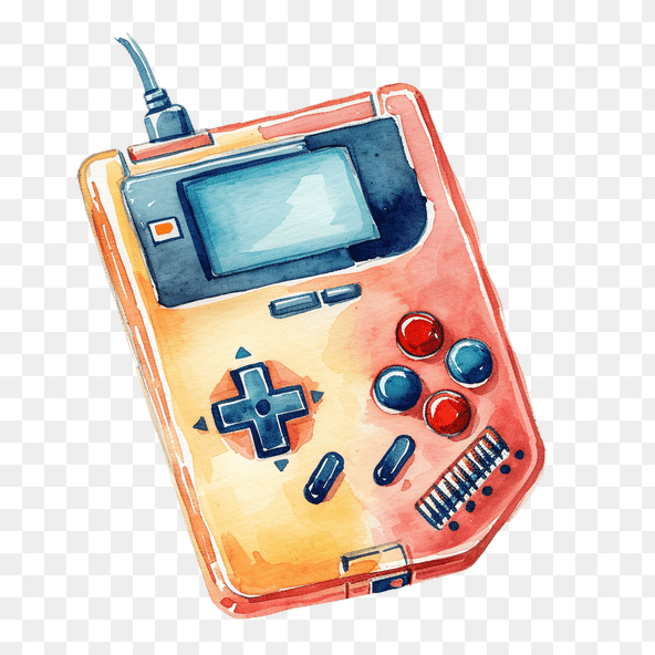 Retro Handheld Game Console Clipart