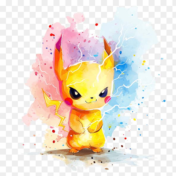 angry pikachu clipart