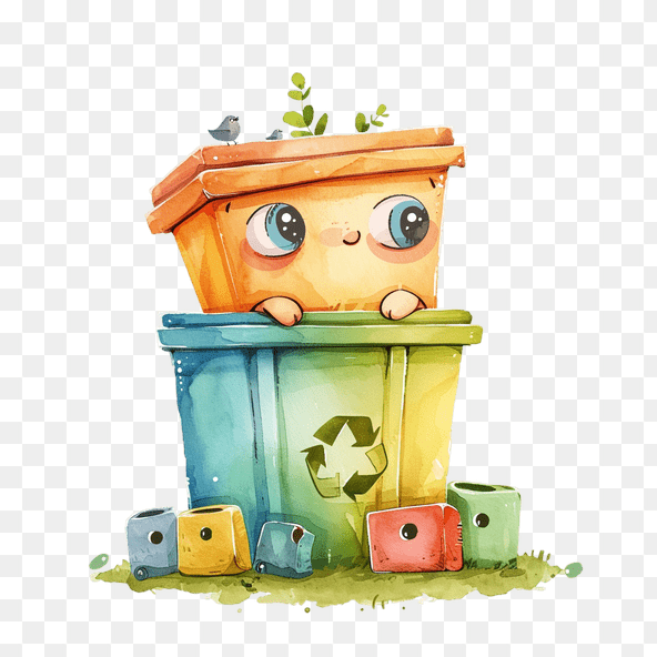 colorful trash clipart