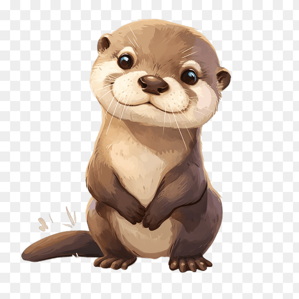 cartoon otter clipart