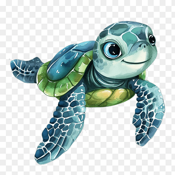 cute turtle clipart