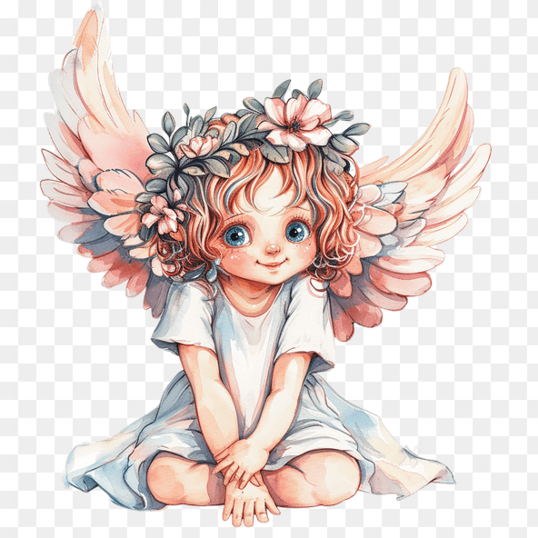 watercolor angel clipart