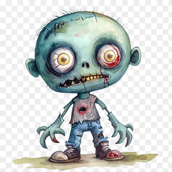 Cute Zombie Boy Clipart