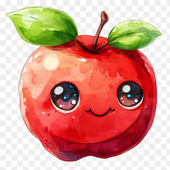Cute Red Apple Clipart