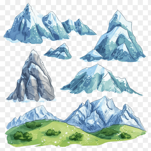 Cartoon Mountains Clipart