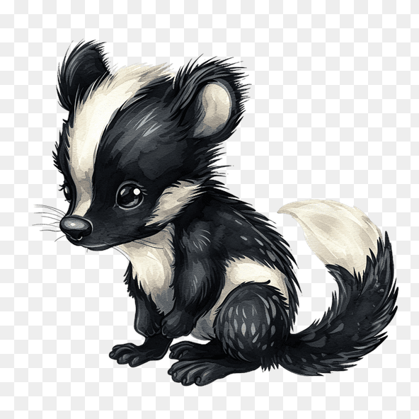 Cute Baby Badger Clipart