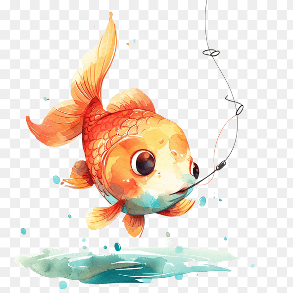 cute fishing clipart