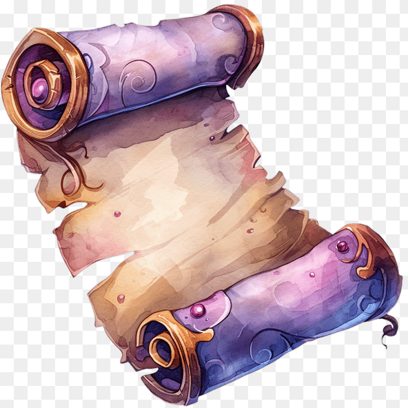 Fantasy Parchment Scroll Clipart