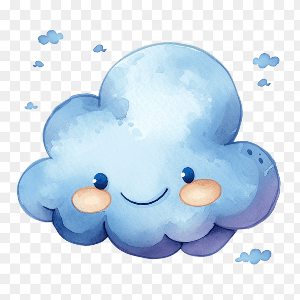 Cute Smiling Cloud Clipart