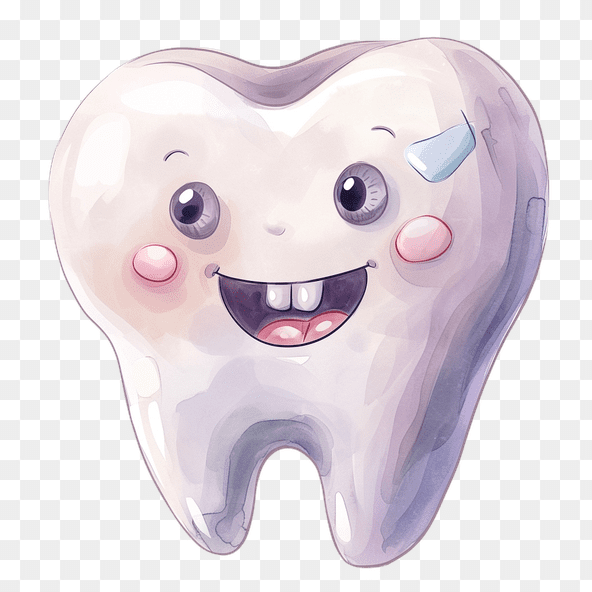 Cute Cartoon Tooth Clipart