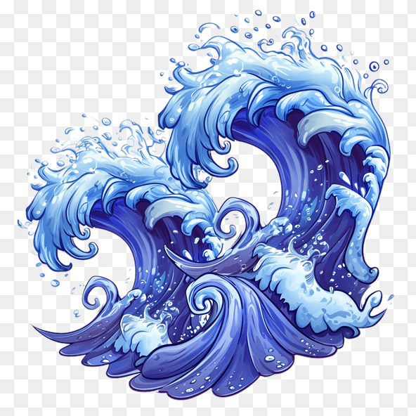 Cartoon Ocean Wave Clipart