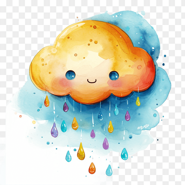 cute rain clipart