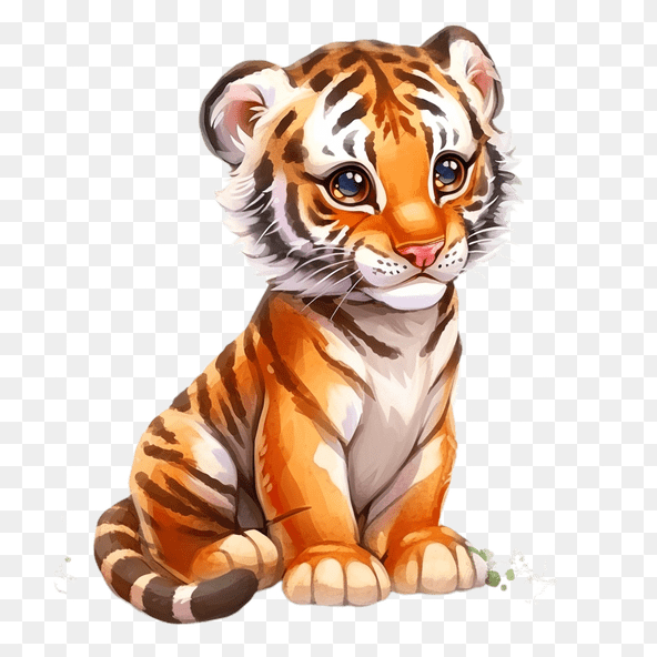 Cute Baby Tiger Clipart