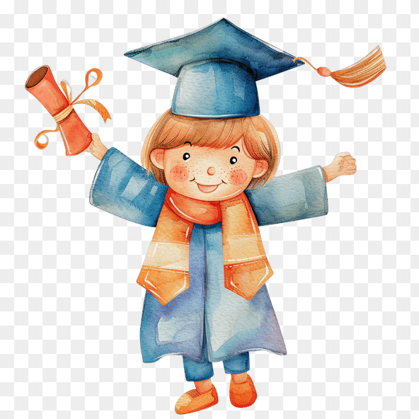 watercolor graduation clipart