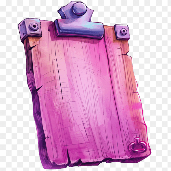 Purple Wooden Clipboard Clipart