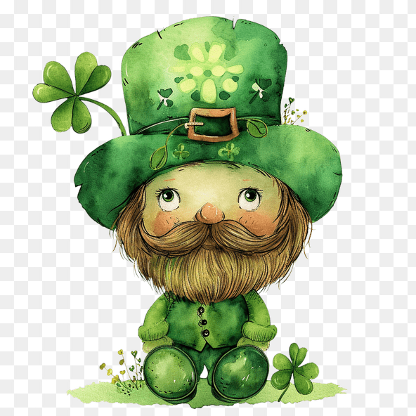 Confused Leprechaun St Patricks Day Clipart