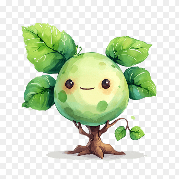 kawaii tree spirit clipart