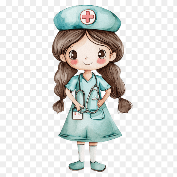 cute cartoon nurse clipart