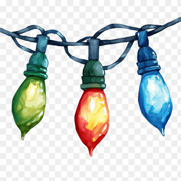 Colorful Christmas Lights Clipart