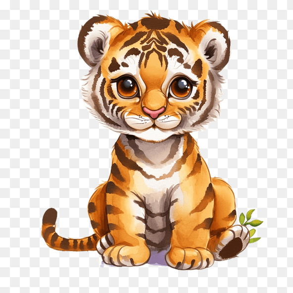 Cute Baby Tiger Clipart