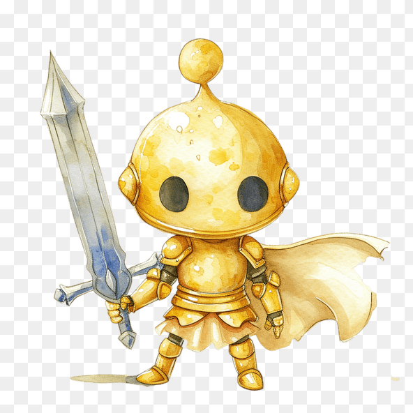 Cute Golden Knight Clipart