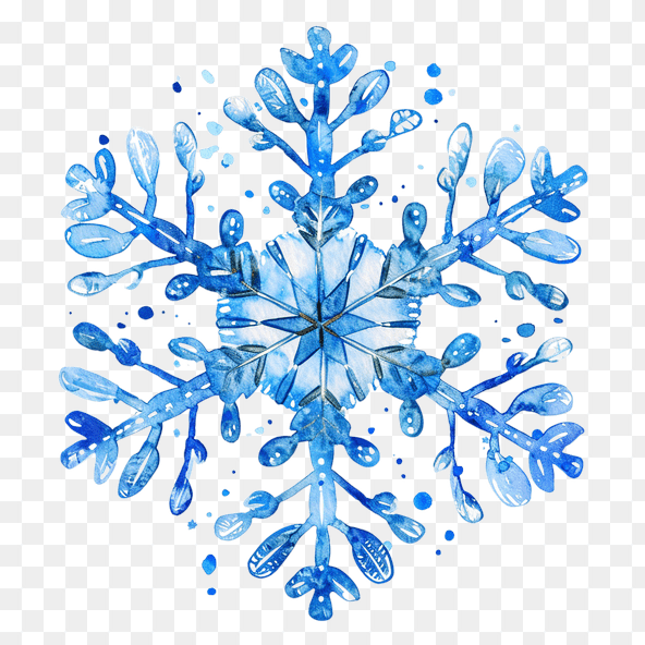 blue snowflakes clipart