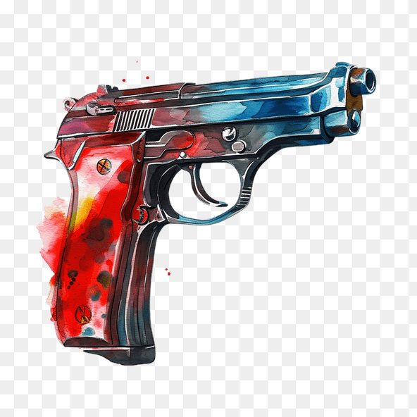 Bloody Handgun Clipart