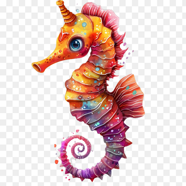 cute seahorse clipart