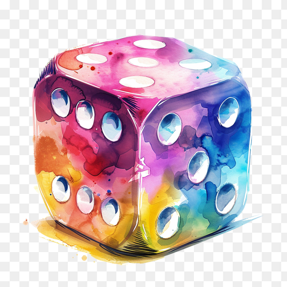Rainbow Dice Clipart