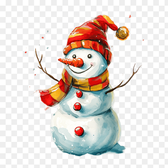 happy snowman clipart