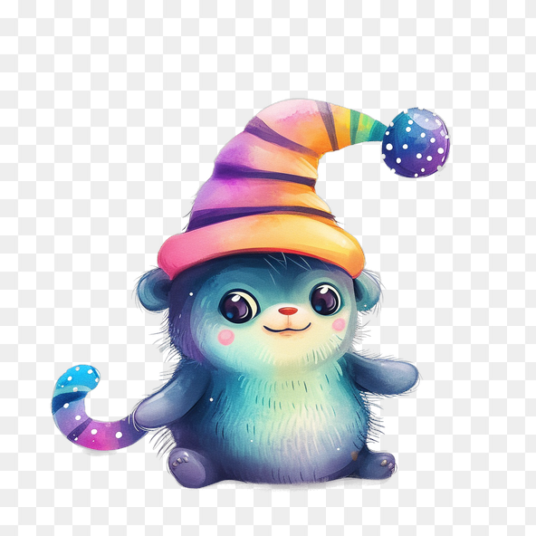 happy new year blue panda clipart