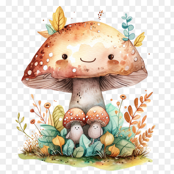 Cute Cartoon Mushroom Clipart