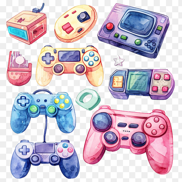 game controller set clipart