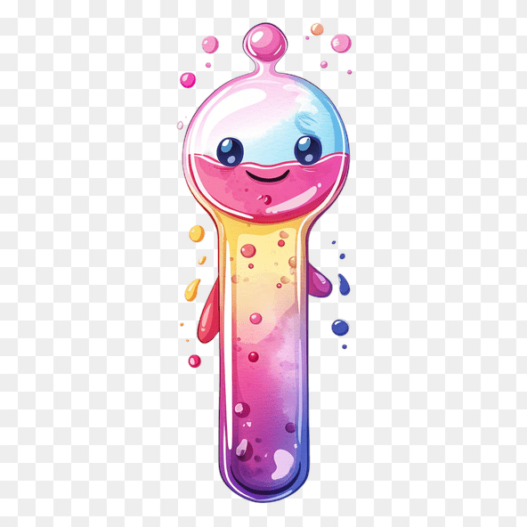 Cute Cartoon Test Tube Clipart