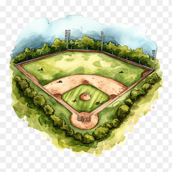 Baseball field clipart