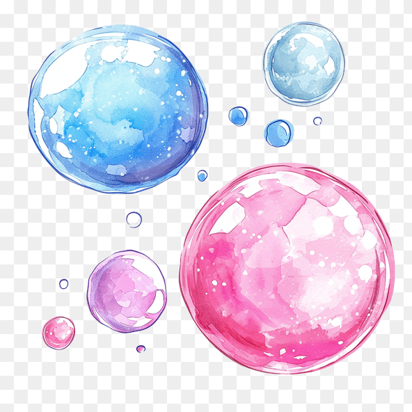 watercolor bubbles clipart