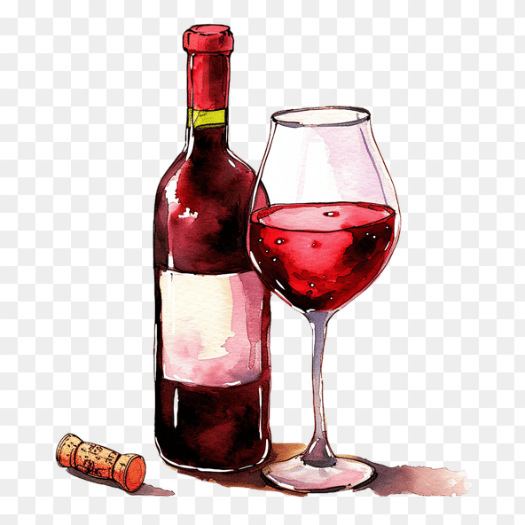 red wine clipart
