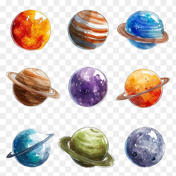 set of Planets Clipart