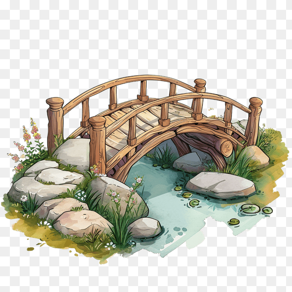 cartoon bridge clipart