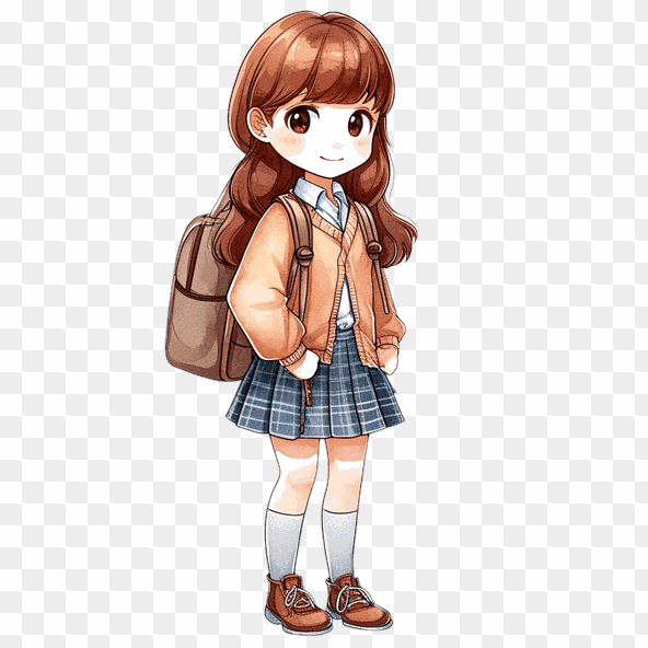 Girl Student Clipart