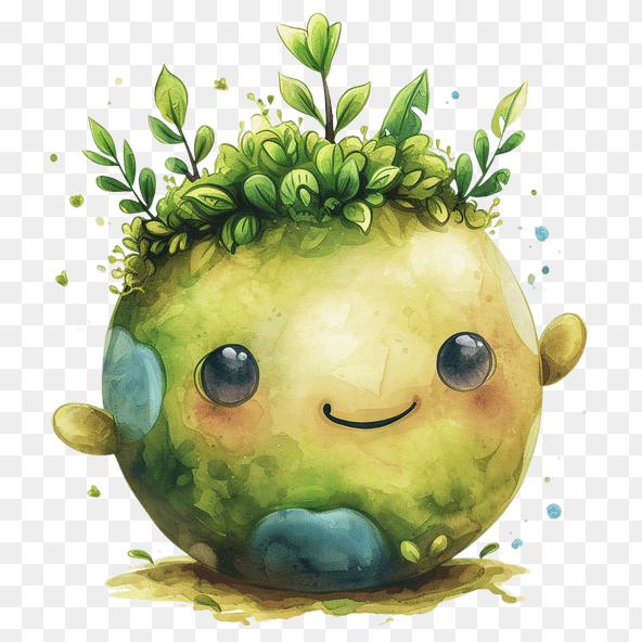 Cute Green Monster Clipart