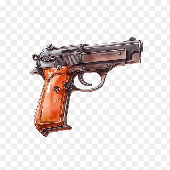 Vintage Handgun Clipart